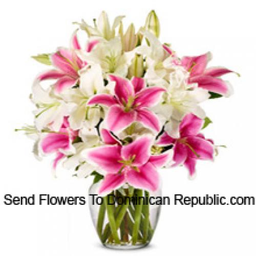 Dreamy White and Pink Lilies