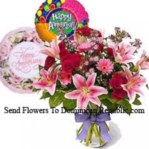 Fleurs assorties avec des fleurs d'anniversaire