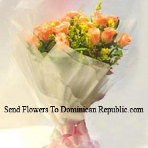 12 Douces Roses Orange