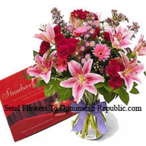 Elegant Mixed Flowers with Chocolates