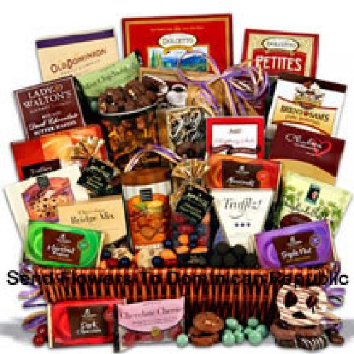 Panier contenant des chocolats assortis